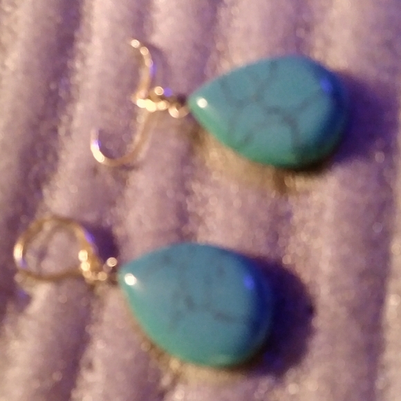 NWT- BEAUTIFUL TEARDROP TURQUOISE MATRIX STERLING - Picture 9 of 11